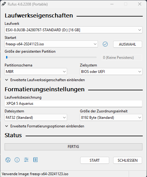 MIT RUFUS ENTROPSINATIONSDATENTRäger ERSTELLEN
