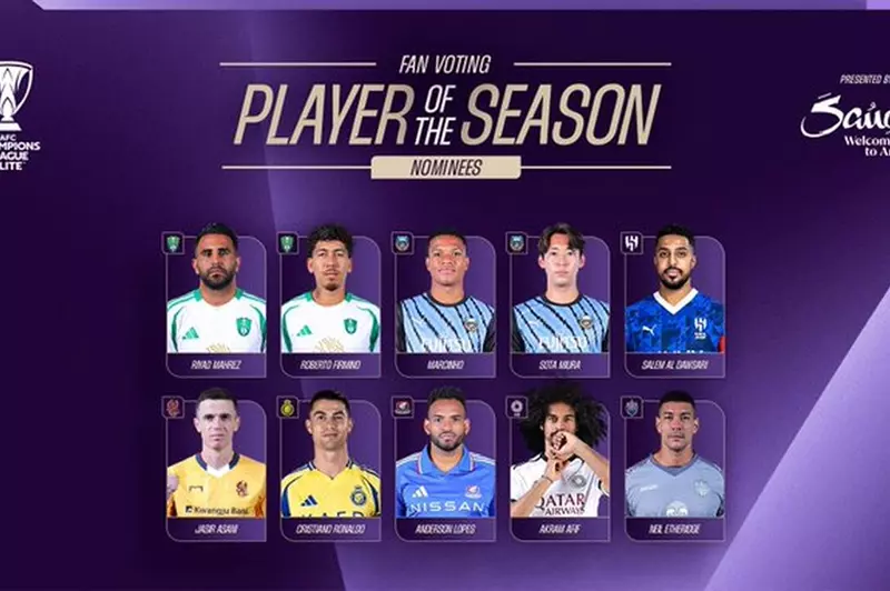 رونالدو ومحرز والدوسري: 10 نجوم يتنافسون على جائزة أفضل لاعب في دوري أبطال آسيا