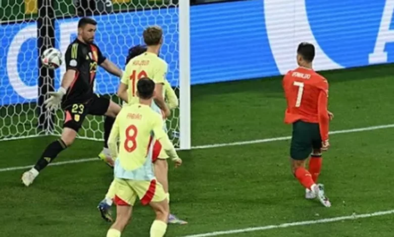 رونالدو يبدع في دوري أمم أوروبا بتسجيله هدفًا مميزًا أمام إسبانيا (فيديو)