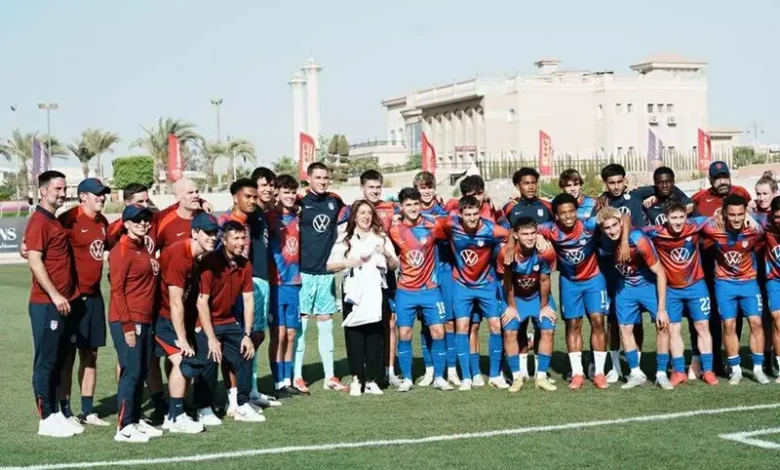 سفيرة الولايات المتحدة تشارك في بطولة خوفو للشباب لدعم منتخب بلادها في مواجهة كولومبيا