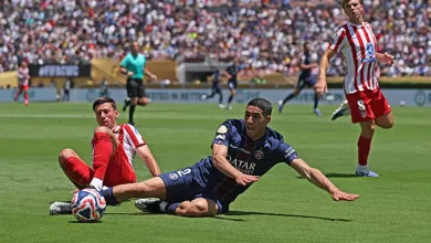 لحظات مميزة من احتفالات باريس سان جيرمان بعد انتصاره على أتلتيكو مدريد